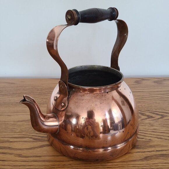 Vintage Douro B&M Copper Stovetop Tea Kettle Teapot No Lid Made in Portugal - Picture 3 of 11